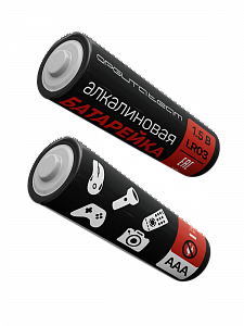 Батарейки алкалиновые мизинчиковые AAА/LR03, 1.5V, 40шт. Орбита